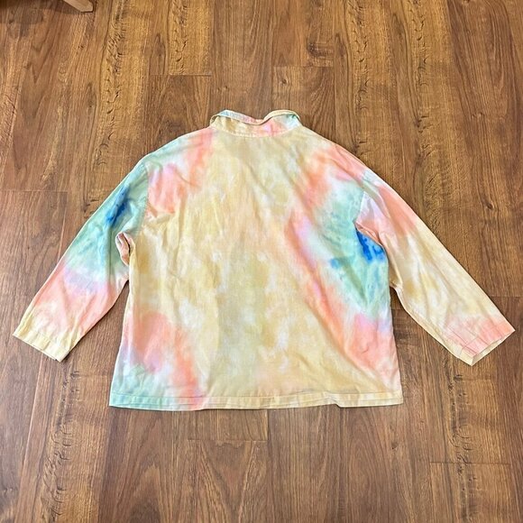 Rhode tie dye button front shirt M - Picture 6 of 8